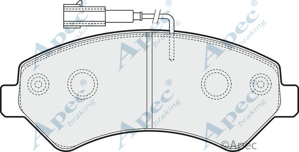 APEC BRAKING Комплект тормозных колодок, дисковый тормоз PAD1575
